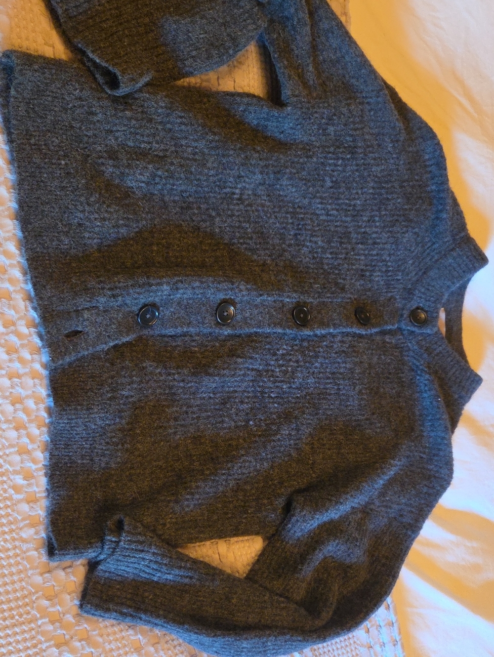 Everlane Charcoal Button-Front Women's Cardigan